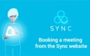 حجز اجتماع من موقع ويب Sync
