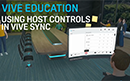 استخدام عناصر تحكم المضيف في VIVE Sync