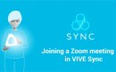 الانضمام إلى اجتماع Zoom في VIVE Sync